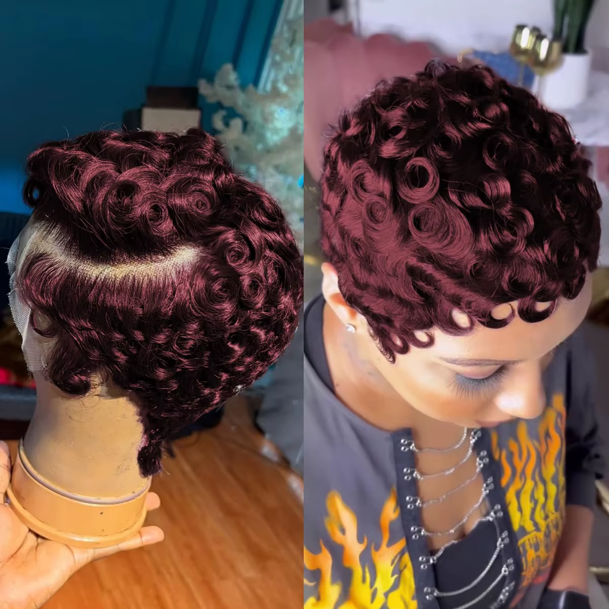 Perruque Lace Front Wig Body Wave 13x4 HD, cheveux naturels, coupe Pixie, sans colle, 100% cheveux h