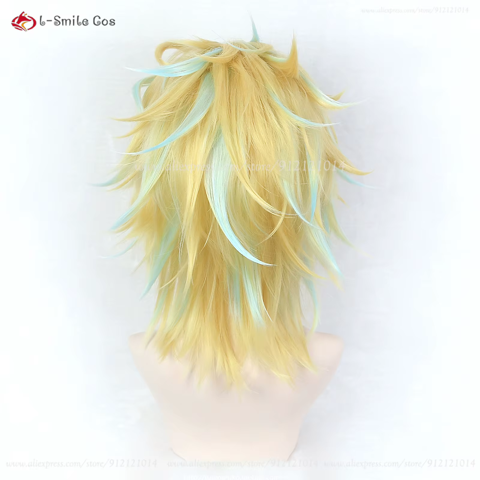 Perruque de Cosplay Anime Haitani Rindo, perruques mixtes dorées courtes, cheveux synthétiques résis
