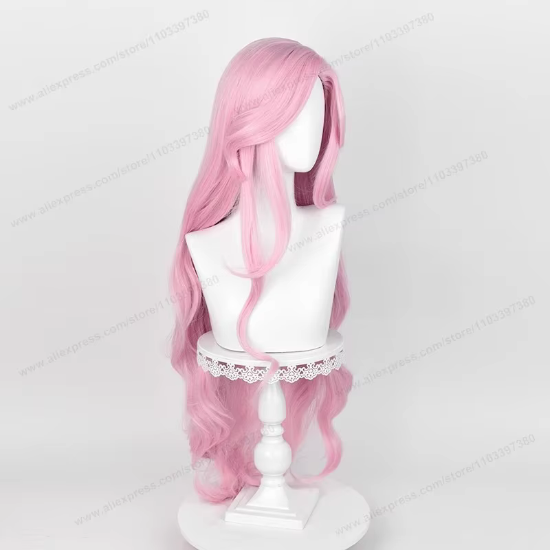 Fluttershy Cosplay perruque cheveux synthétiques unisexe 100 cm longue vague bouclée rose femmes che
