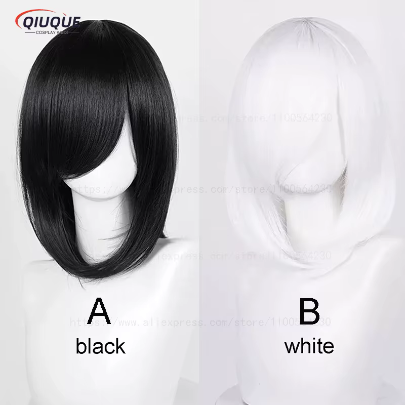 Perruque Anime Cosplay avec frange basique moyenne, cheveux de degré de chaleur, perruques WigCap, n