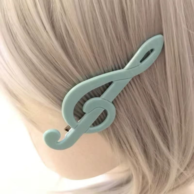 Pince à cheveux Vintage coréenne avec Note de musique Y2K, pince crocodile en bec de canard pour fra
