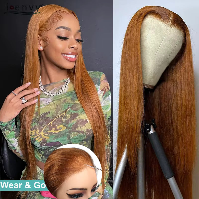 Perruques sans colle en cheveux humains 9x6 rouge bordeaux, prêtes à porter, ondulées ou lisses, per
