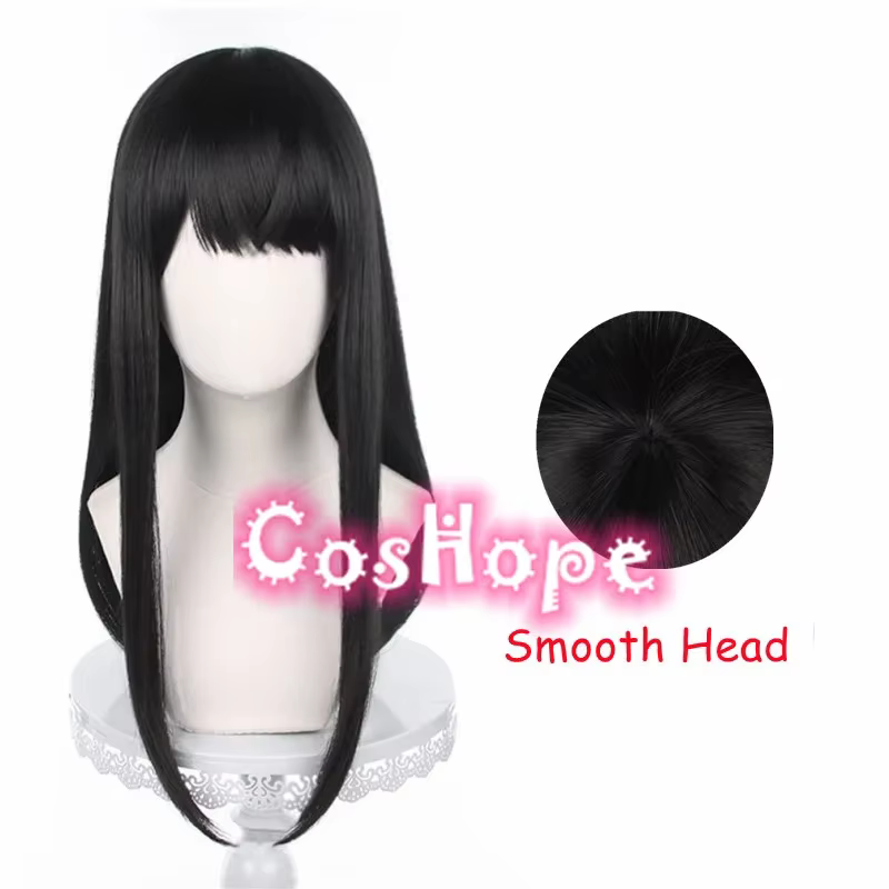 Asa Mitaka Anime Cosplay Perruque Synthétique, Perruques sulfDroites, Perruque Noire, Degré de Chale