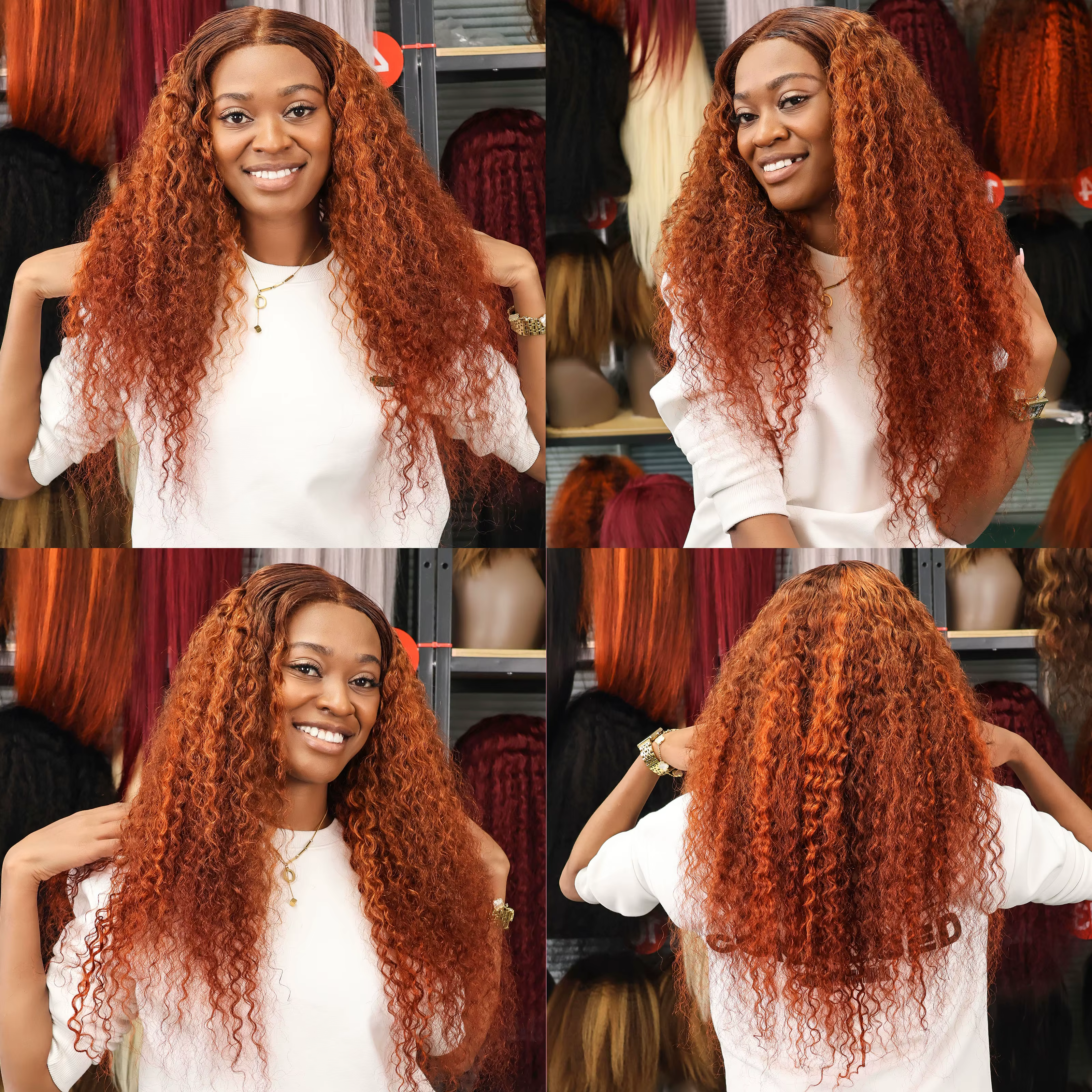 Vague d'eau 4/350 mettre en évidence 13x6 HD dentelle frontale perruque cheveux humains brun gingemb