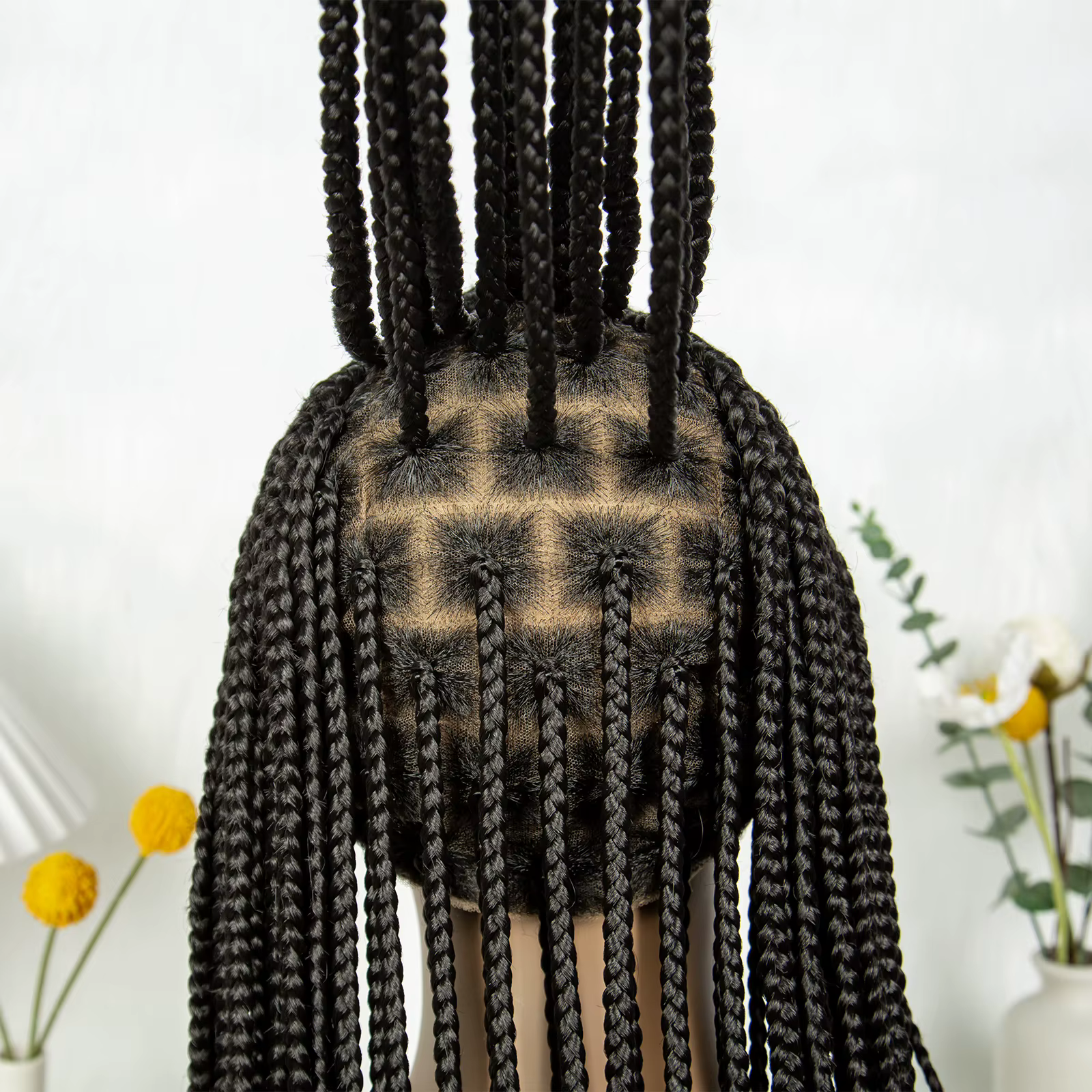 Perruque synthétique tressée pour femmes noires, 36 pouces