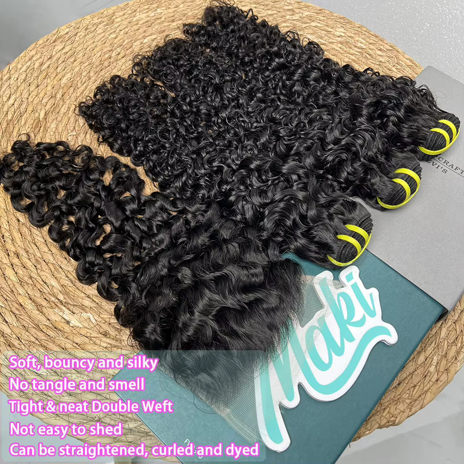 Paquets bouclés birmans avec fermeture en dentelle transparente 5x5 HD 100% cheveux humains # Extens