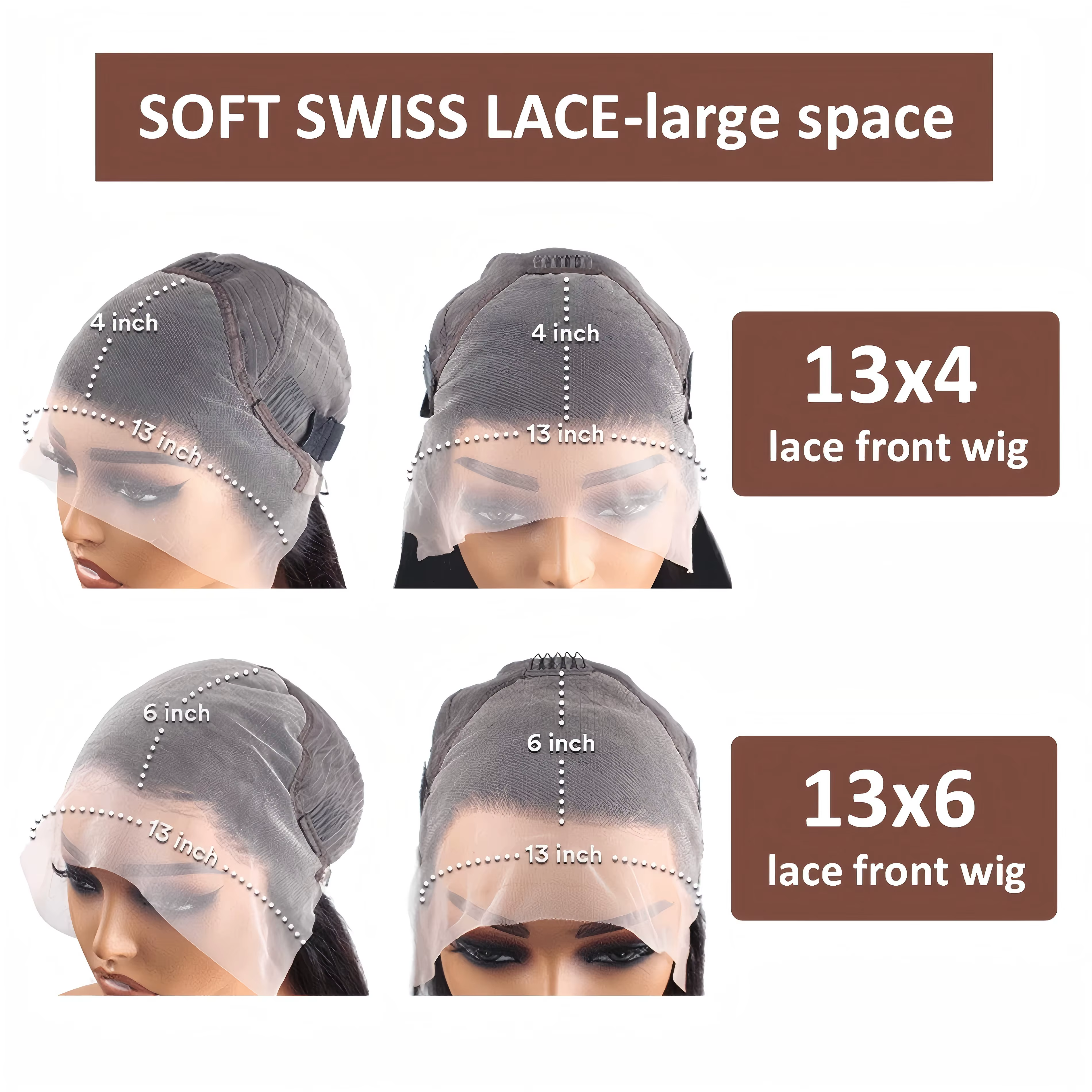 Perruque Lace Frontal Wig Body Wave brésilienne naturelle, cheveux humains à reflets colorés, 13x4, 