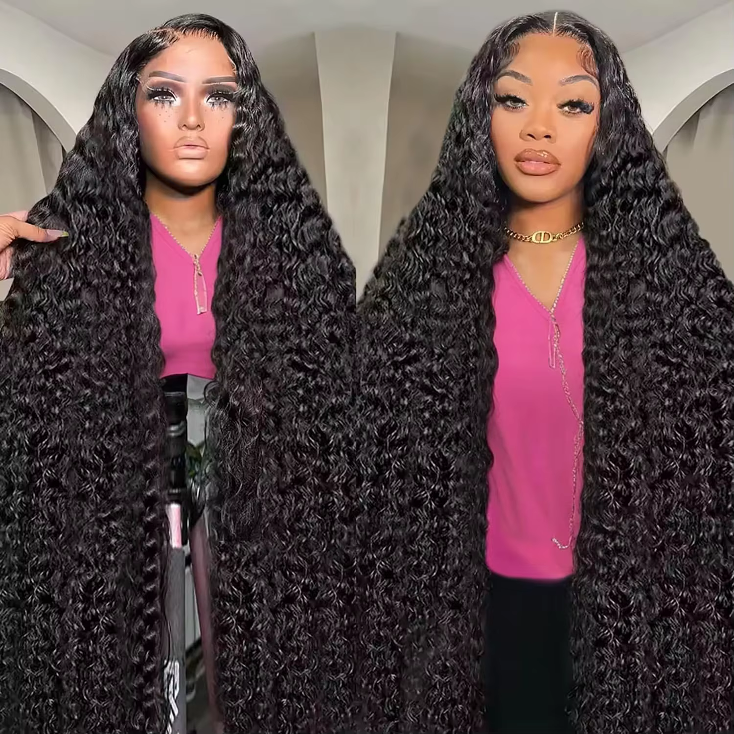 Perruques de cheveux humains de vague profonde 13x4 HD dentelle transparente 13x6 perruques frontale