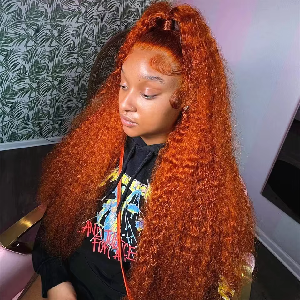 Perruques de cheveux humains Deep Wave 30 36 pouces, densité 250%, avec dentelle frontale 13x6, coul