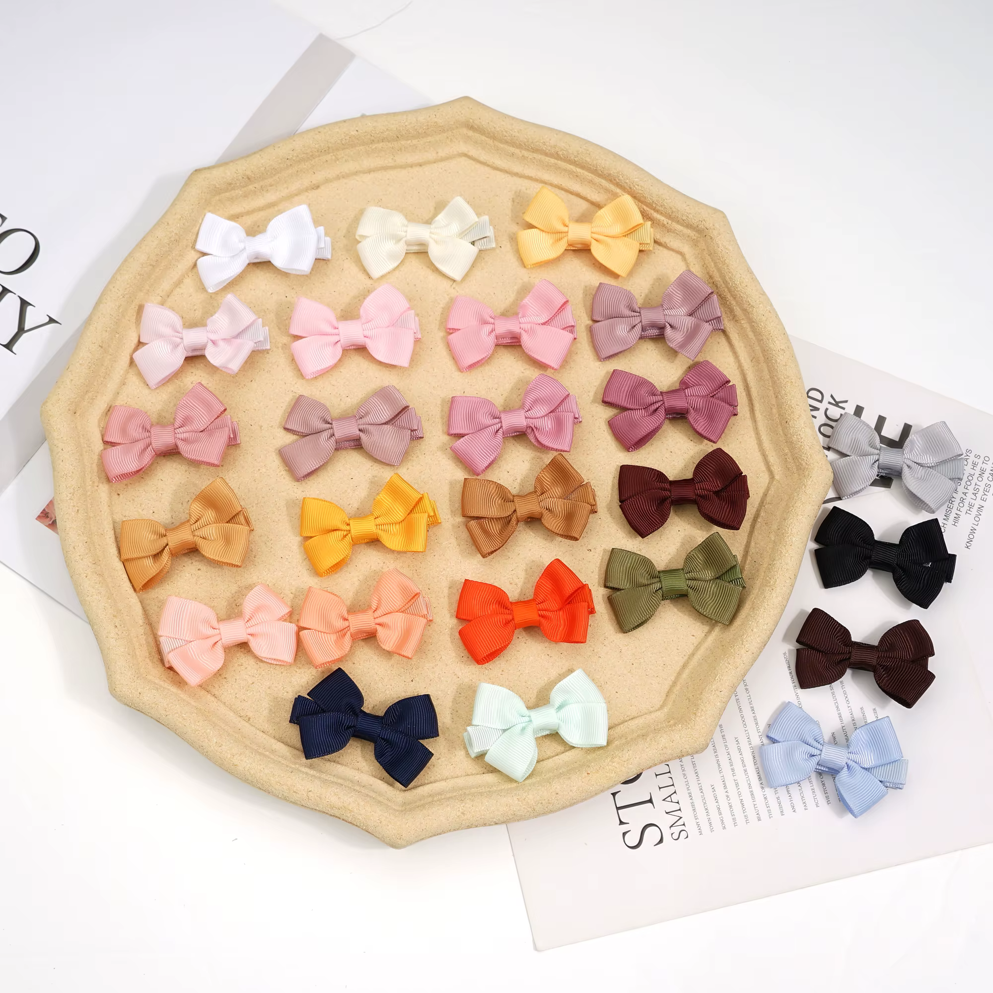 Nœuds de cheveux pour bébés filles, 10/20/25/50 pièces, par paires, nœuds de ruban de 2 pouces, pinc