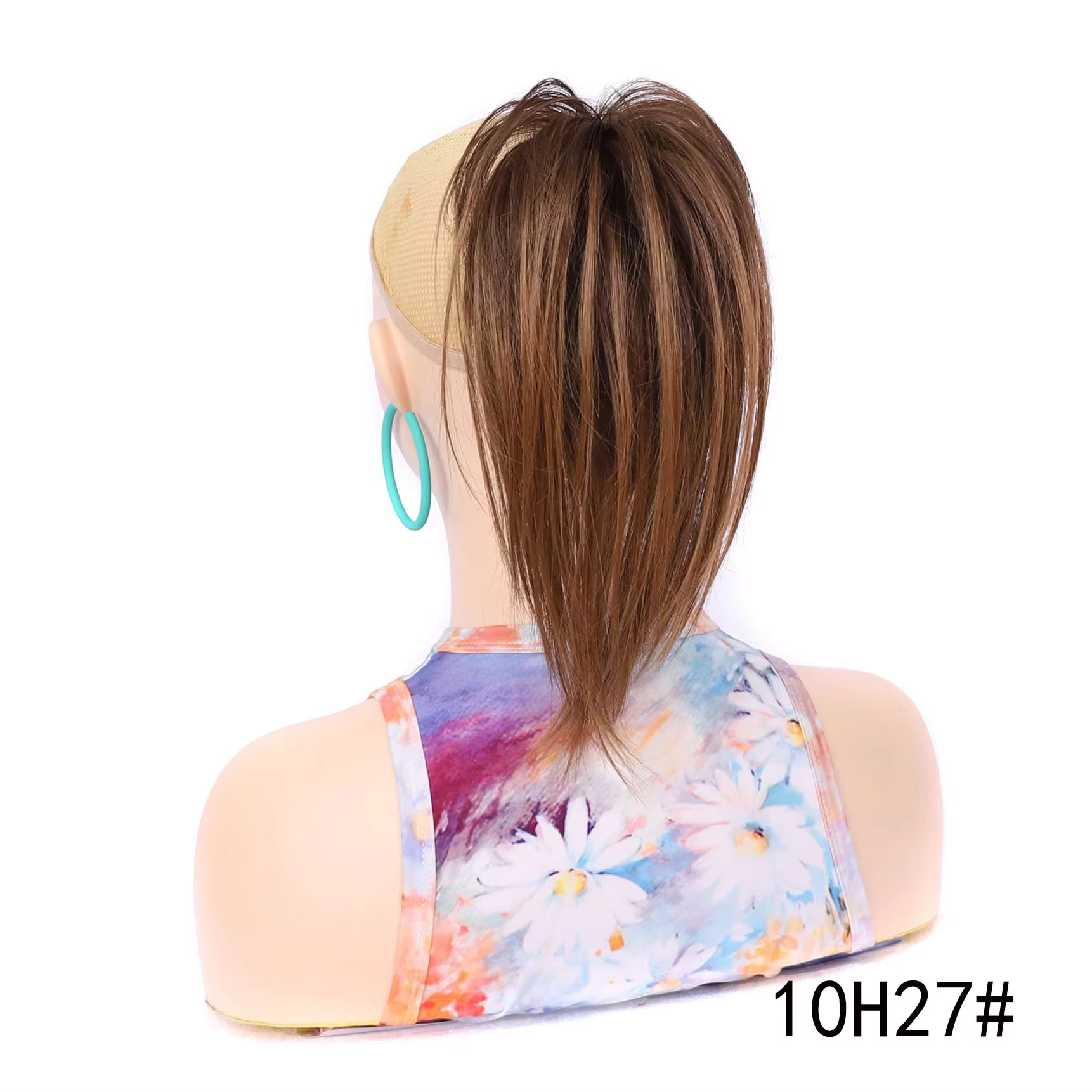Pour cheveux courts : Queue de cheval synthétique ondulée à clipser, extension de cheveux facile à u