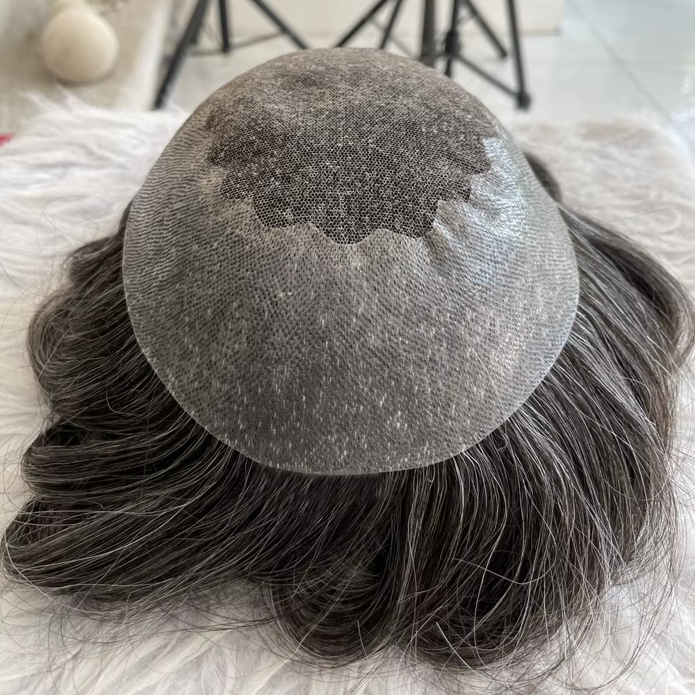 Prothèses capillaires Q6 pour hommes, systèmes de remplacement, perruques naturelles en cheveux huma