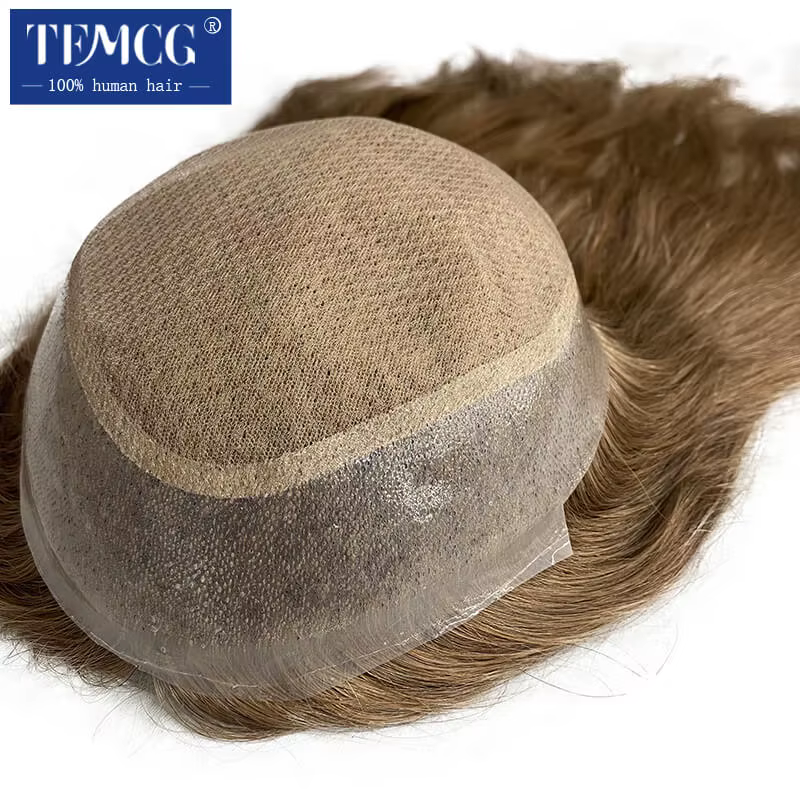 Perruque de Cheveux Humains Longs et Lisses en PU pour Femme, 100% Naturels, Remy