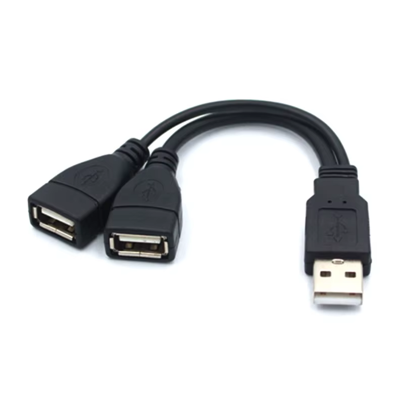 Câble séparateur USB 2.0 en Y, rallonge 1 mâle à 2 femelles, adaptateur d'alimentation, convertisseu