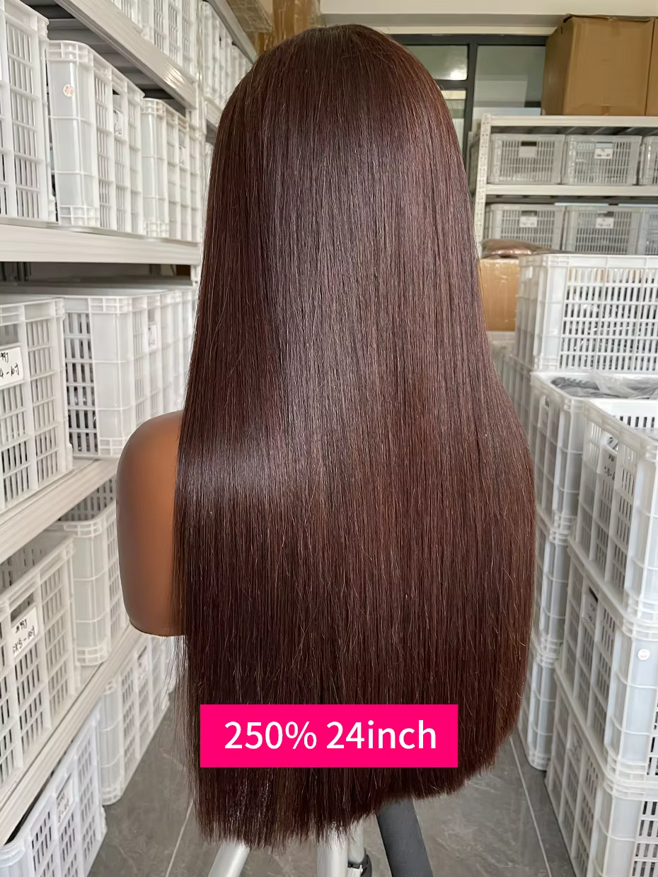 Extensions de cheveux transparentes lisses et droites 5x5 de 20, 22 et 24 pouces # Perruque Lace Fro