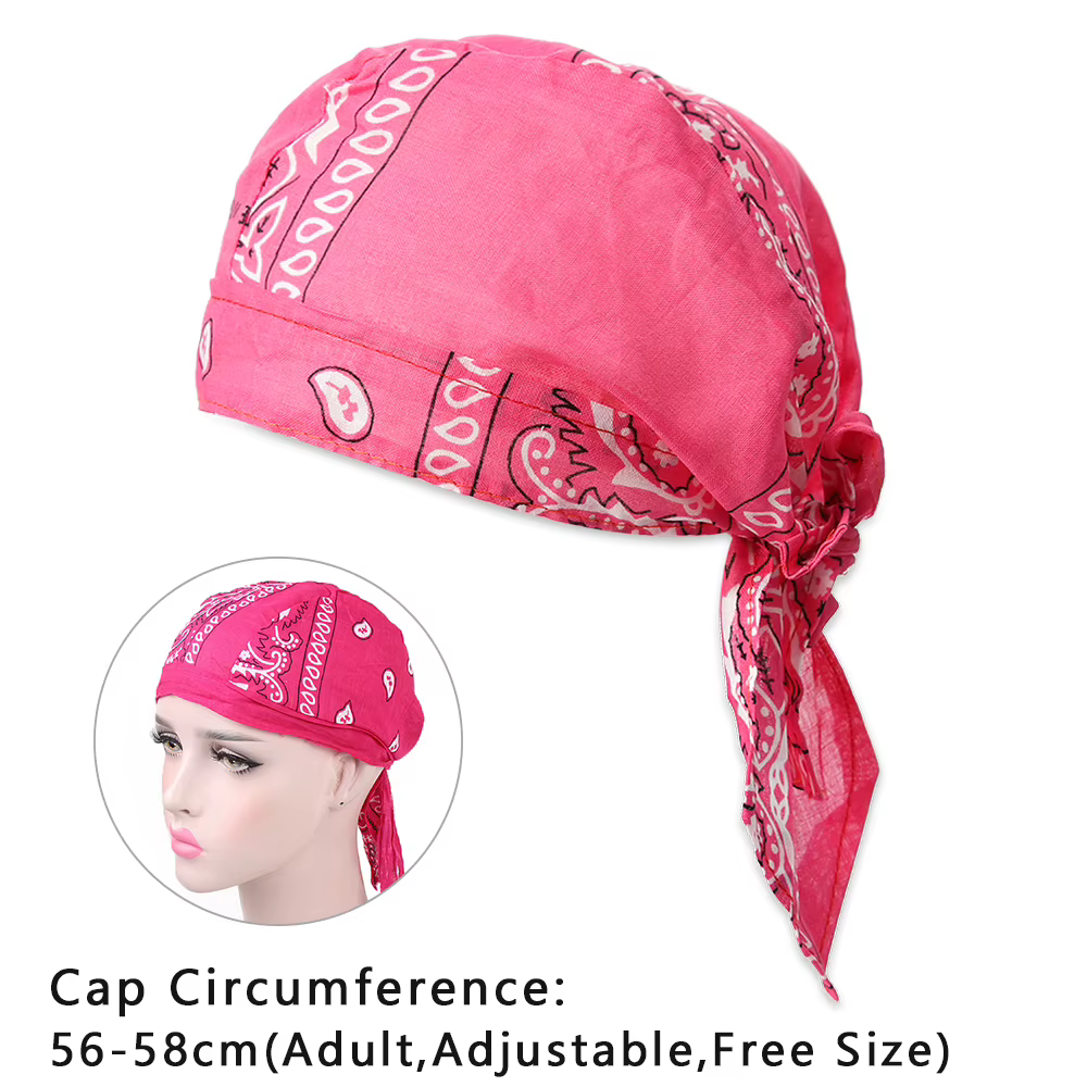 Turban en Satin à Longue Queue pour Homme et Femme, Unisexe, Bandeau de Sauna Hip Hop, Motard, 7,5
