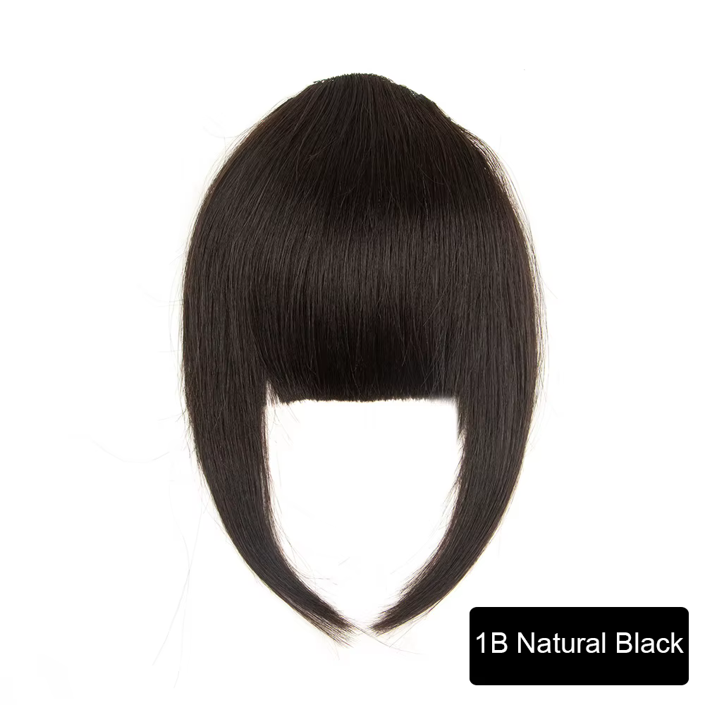 3D coupe émoussée frange de cheveux humains 3 Clips frange de cheveux naturels pince aérienne dans l