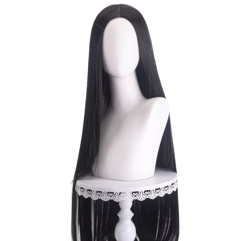 Perruque synthétique pour femmes, 40 pouces, couleur anime, longue et droite, frange fendue centrale