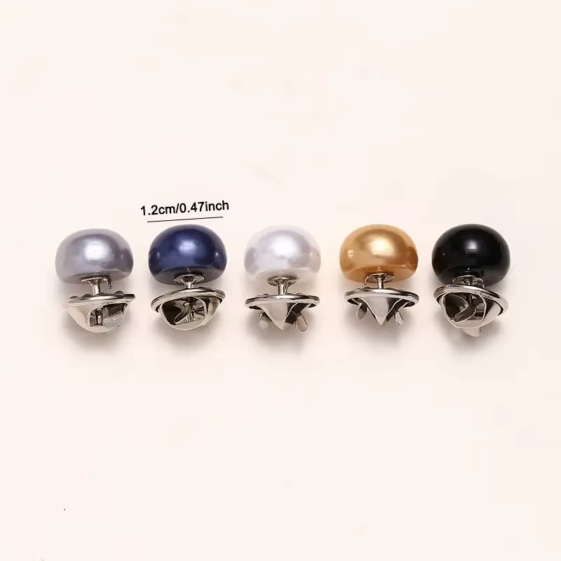 Épingles à boutons en perles, couvre-boutons de sécurité décoratifs pour chaussures, chapeaux, sacs,