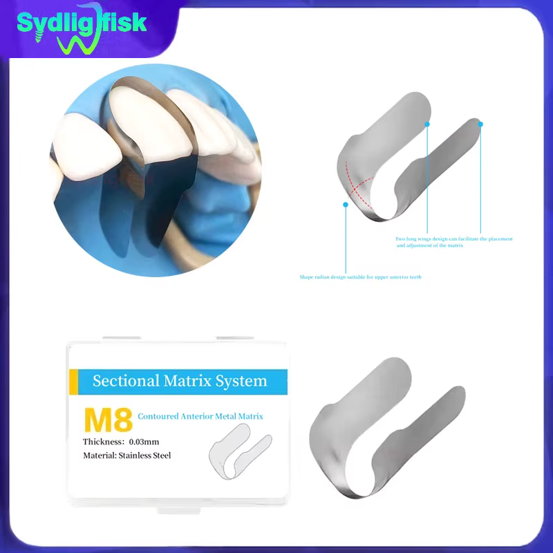 Bandes de matrice métallique antérieure profilées, 30 pièces, système de matrice sectionnelle, doubl