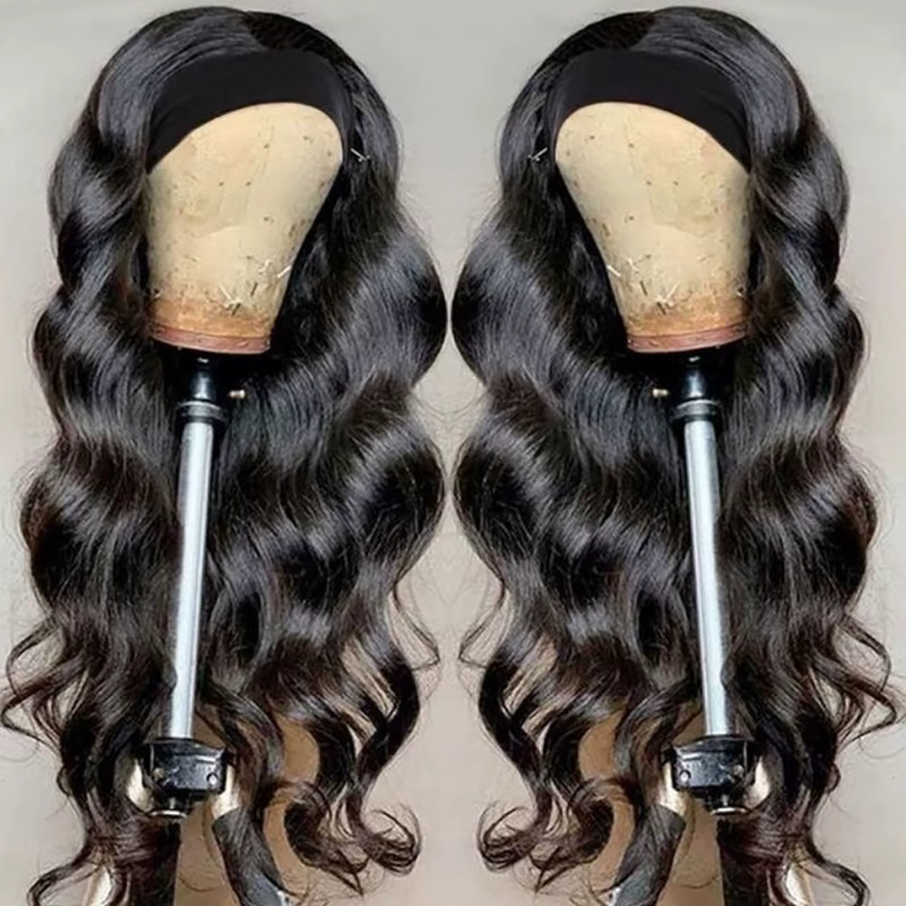 Perruque bandeau cheveux humains vague de corps perruque 180% densité Remy perruques de cheveux huma