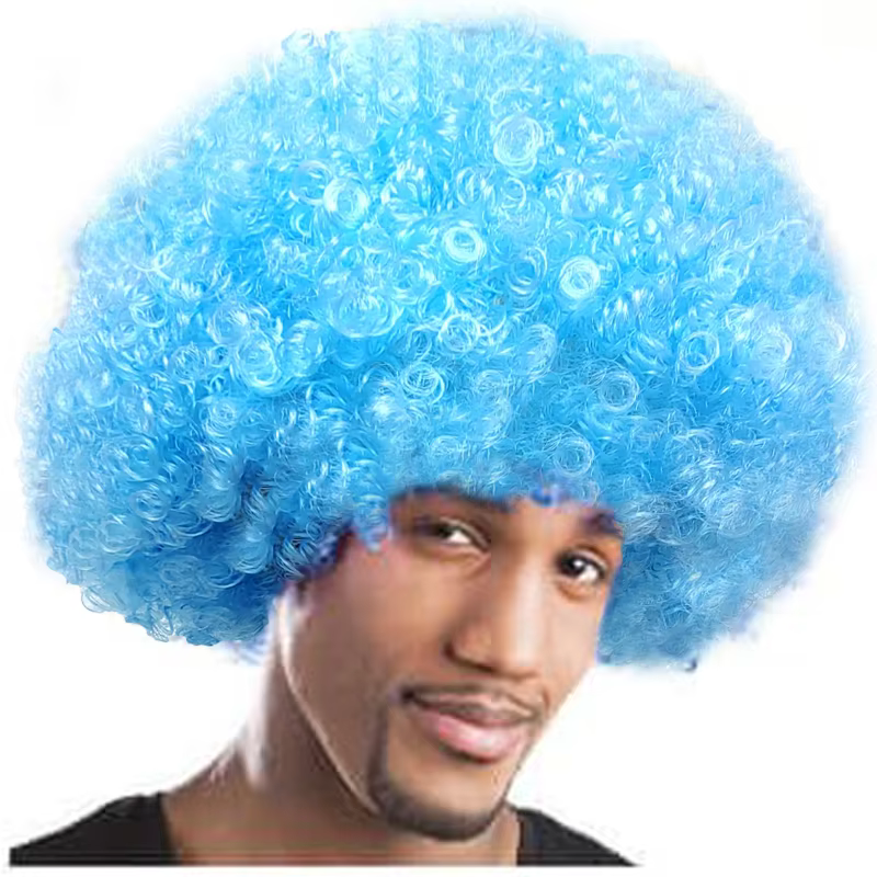 Perruque de Clown Afro Puff, Perruques Drôles et Fantaisie pour Années 80, Cosplay, Fêtes Anime, Noë