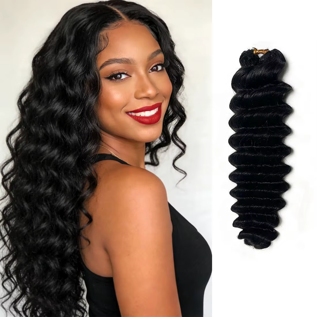 Extensions de cheveux humains au Crochet, cheveux humains bouclés et serrés, pré-séparés, sans nœuds