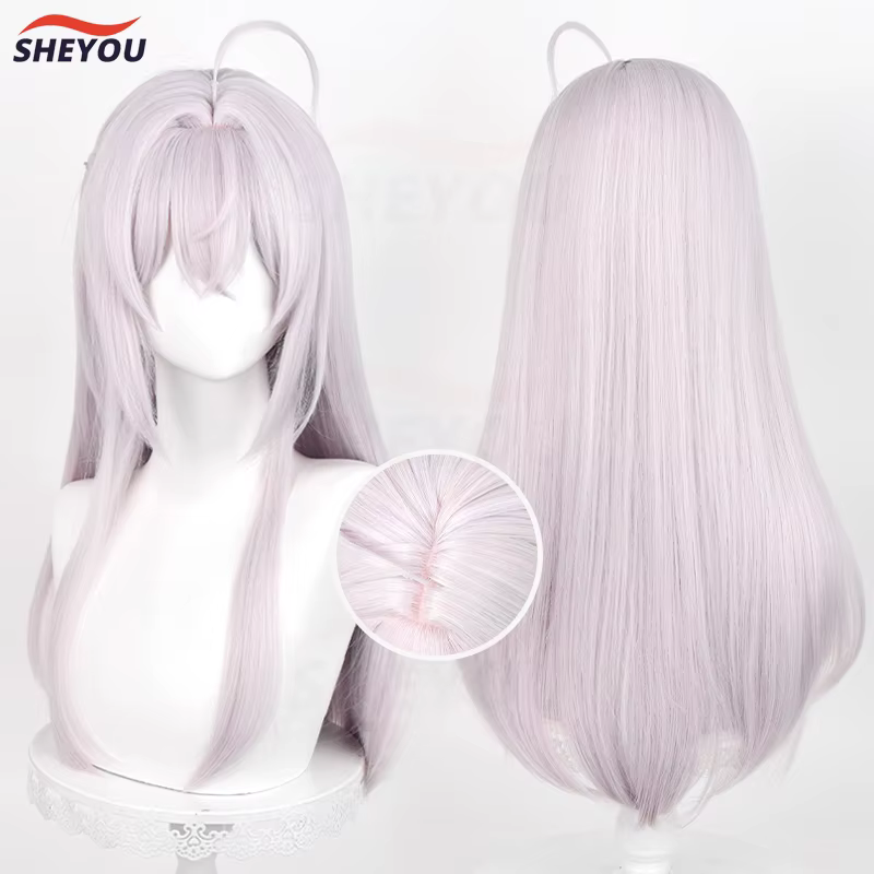 Alya-Perruque Cosplay Synthétique Longue Droite Gris Rose Alisa Mikhailova Kujou, Cheveux de ix, Bon