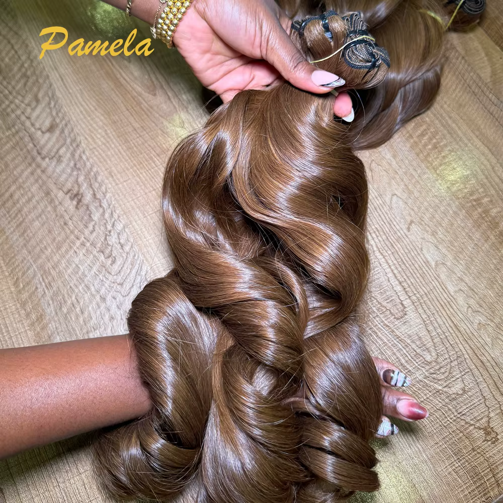 Extensions de cheveux humains bruns ondulés, 100% vierges non traités, 3 mèches, extensions de cheve