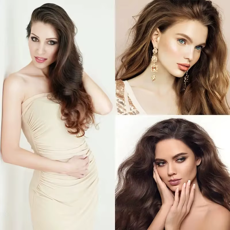 Extensions capillaires synthétiques à clips, 7 pièces, tête complète de 22 pouces, longues, bouclées