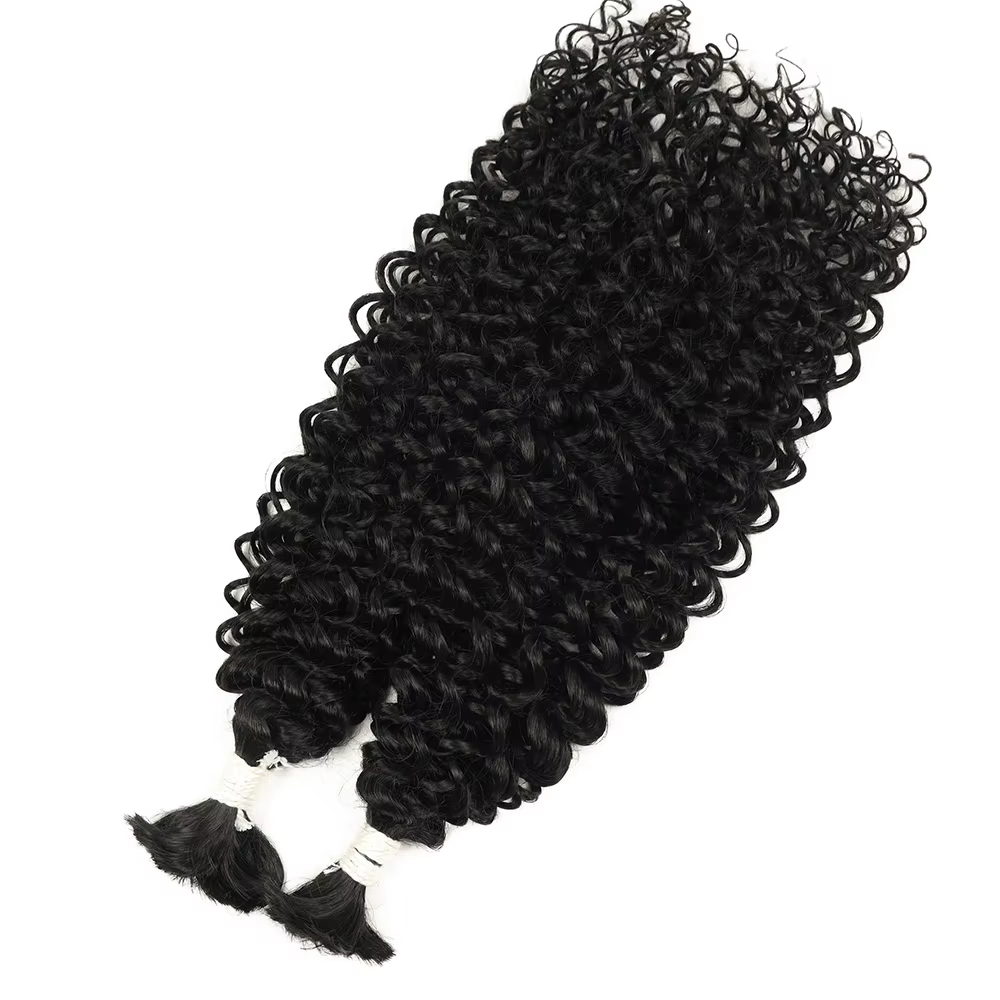 2 pièces de tresses synthétiques bouclées crépues de 30 pouces, cheveux en vrac, fibre organique, sa