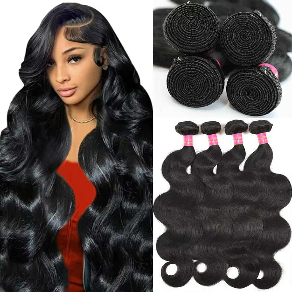 Extensions de cheveux humains naturels ondulés pour femmes, lots de 1/3/4 pièces, extensions de chev