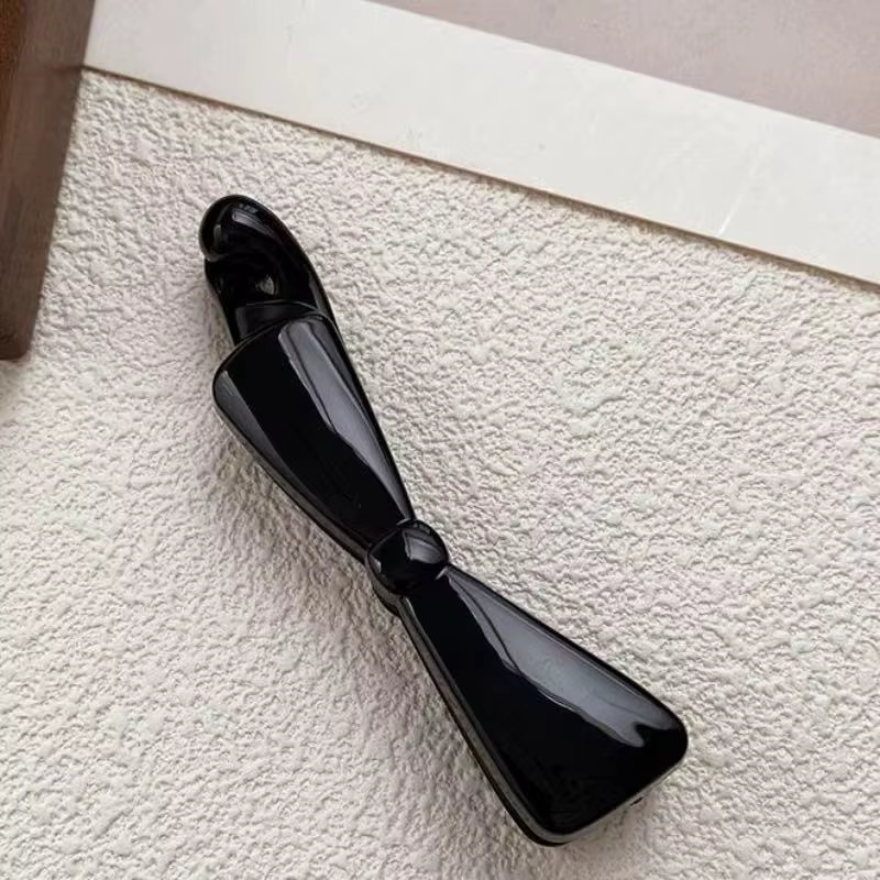 Pince banane à nœud en plastique couleur Morandi, Clip latéral mignon de Style pastoral littéraire p