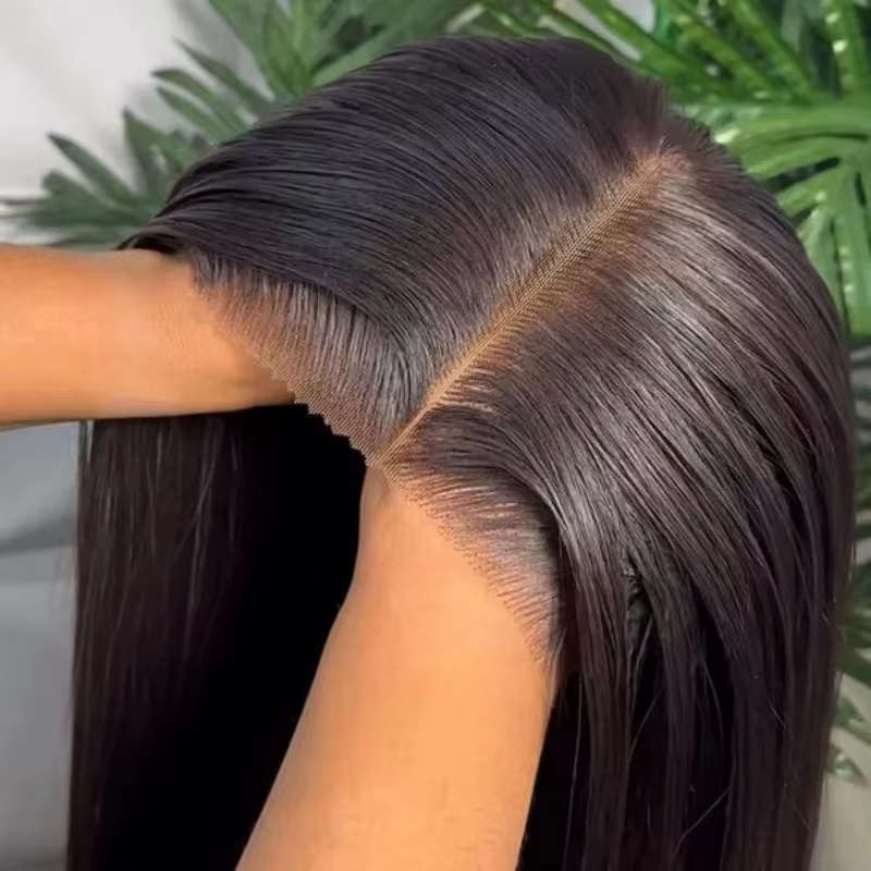 Perruques en cheveux humains vietnamiens, Perruque sans colle 7x5, Perruque frontale en dentelle HD