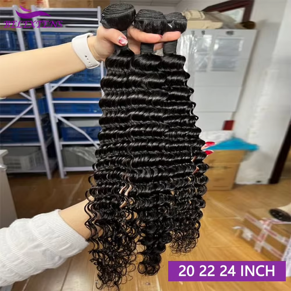 Deep Wave Mèches Avec Closures Deep Wave Tissage Avec Closure 4x4 Closure Tissage Bresilien Deep Cur