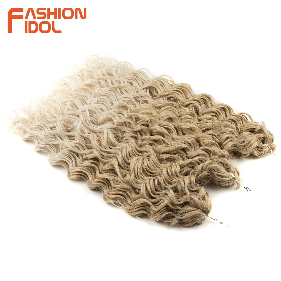 FASHION IDOL Curl cheveux vague profonde torsion Extensions de cheveux pour les femmes 20 pouces Omb