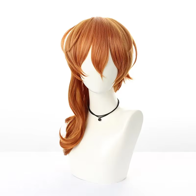 Perruque Synthétique Anime Nakahara Chuuya Bungou Stray Dogs, Cheveux Cosplay, Costume d'Halloween, 