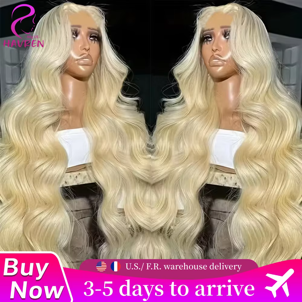 Vague de corps 613 Blonde 13x4 Hd dentelle avant perruques de cheveux humains 220% densité brésilien