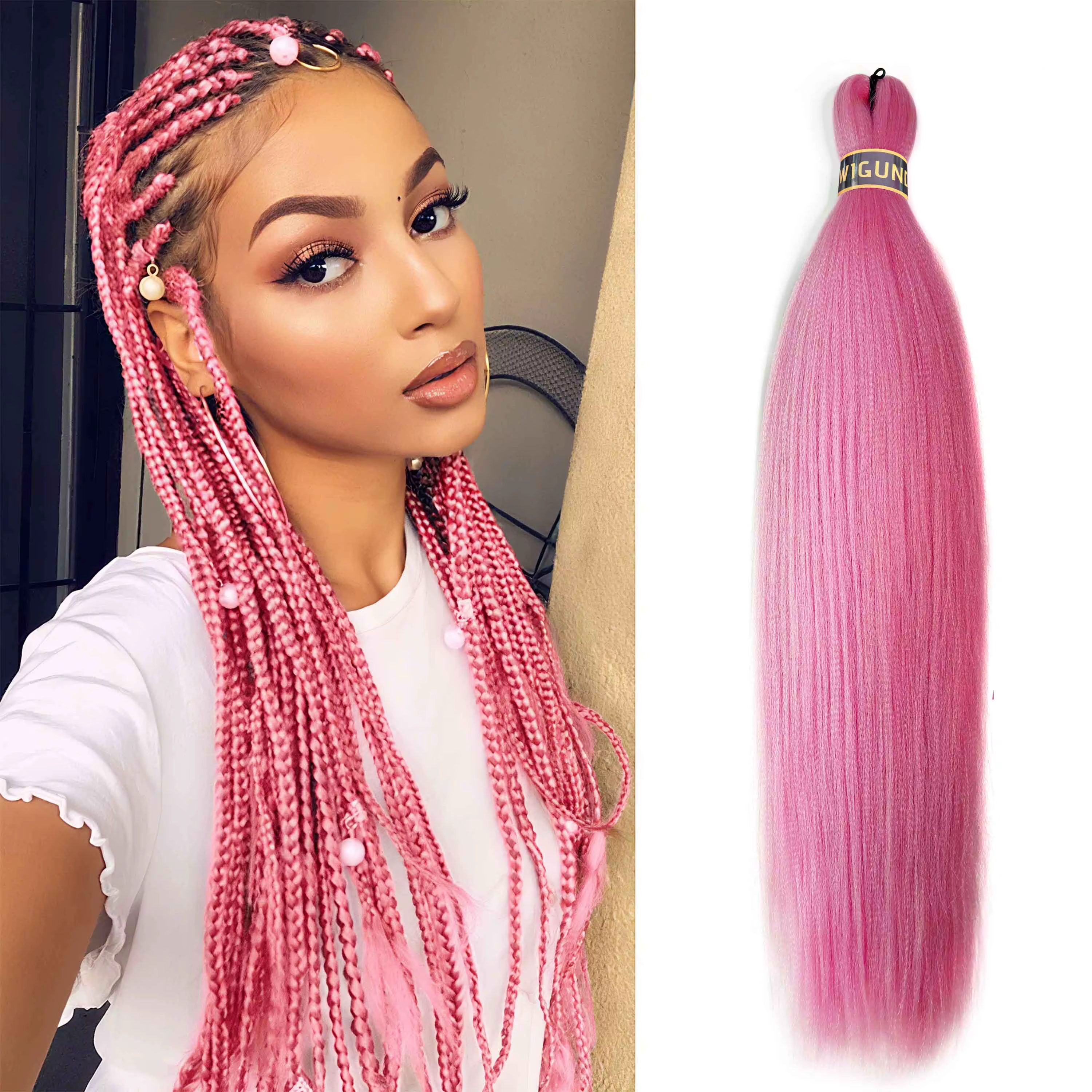 Tressage cheveux pré-étirés 26 pouces Extensions de cheveux pour Afro Crochet tresses synthétiques f