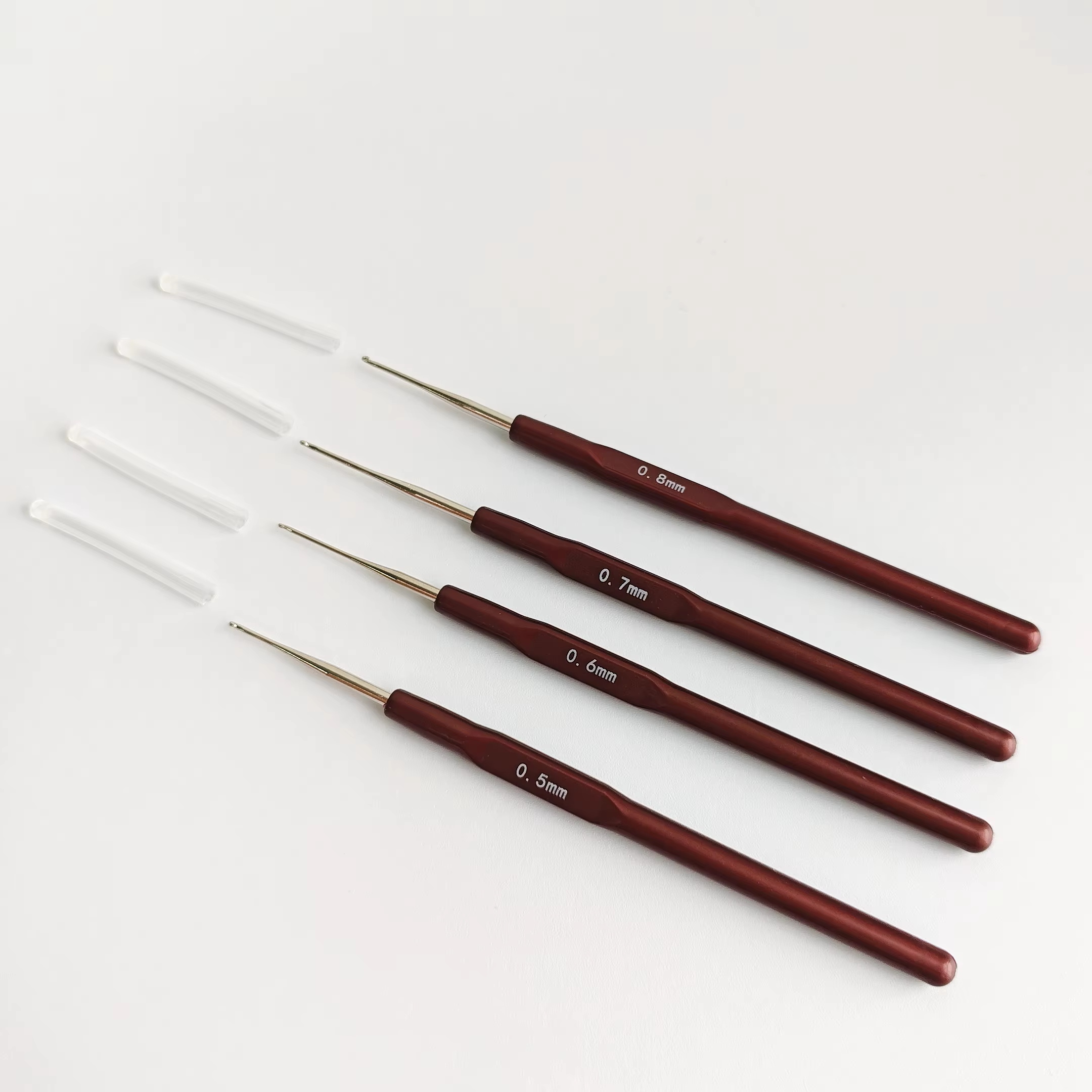 Crochet à tricoter aiguille Dreadlock outils de cheveux crochets en plastique métallique 0.5Mm 0.6Mm