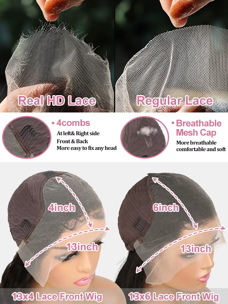 200 densité eau bouclés 13x6 HD dentelle frontale perruques de cheveux humains brésilien 30 40 pouce