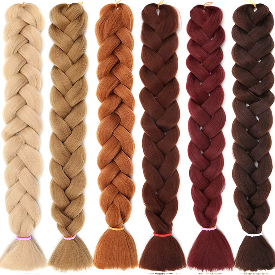 Tresses synthétiques Jumbo longues de 82 pouces, Extensions capillaires au Crochet, tresses pré-étir