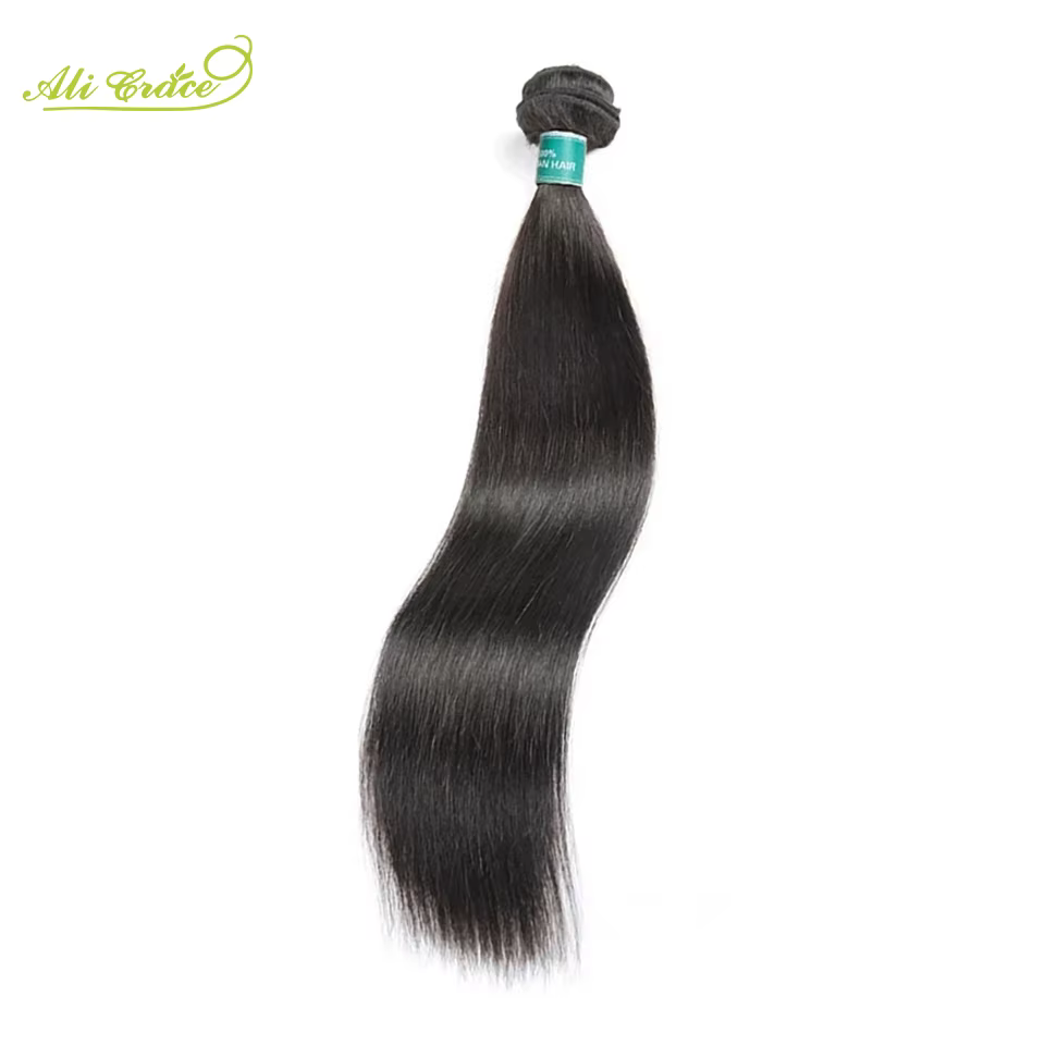 Mèches malaisiennes 3/4 naturelles Remy-ALI GRACE Hair, cheveux lisses, 10 à 28 pouces, 1 lot, 100%