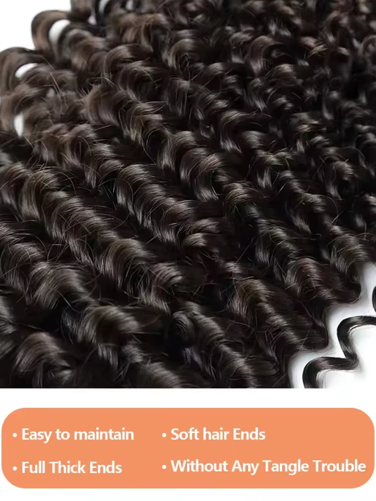 Lot de Cheveux Humains Bouclés Crépus Mongols Remy, 3/4 Paquets, Boucles Jerry, 30 Pouces, Extension