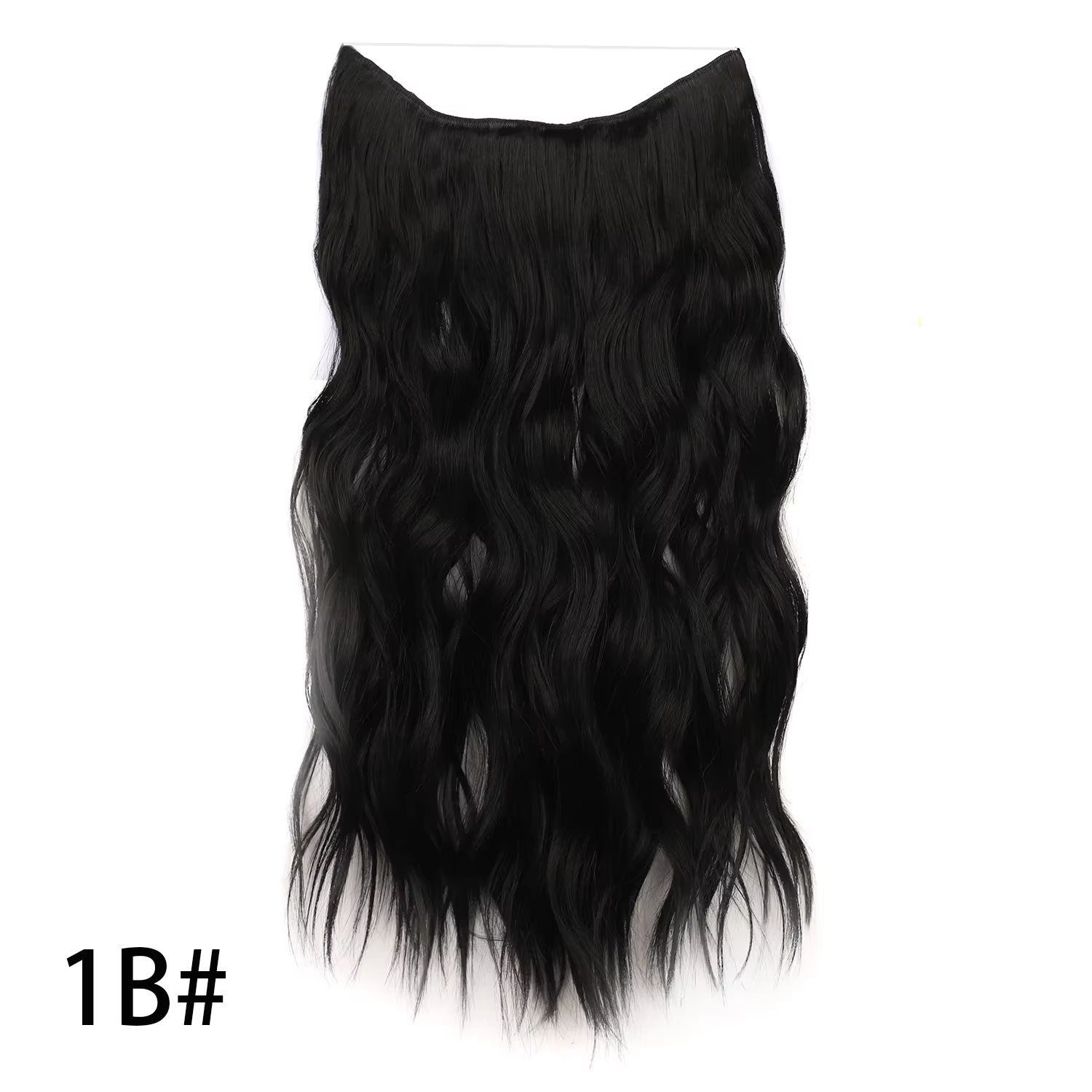 Extensions de cheveux synthétiques invisibles, postiche longue bouclée ondulée à 4 Clips pour femmes