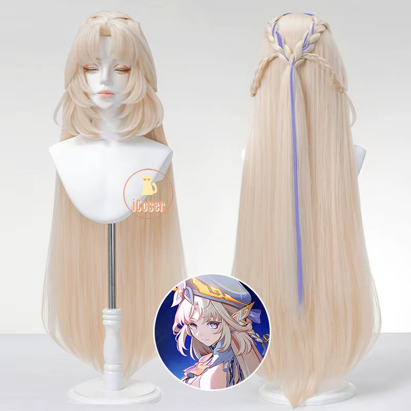 Genshin Impact Nicole Reeyn Cosplay perruque cheveux longs blonds Hexenzirkel carnaval fête d'hallow