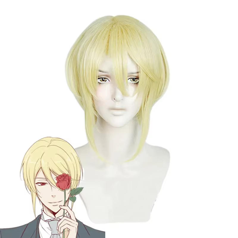Anime MORIARTY le PATRIOT William James Moriart Cosplay perruque Blonde courte résistant à la chaleu
