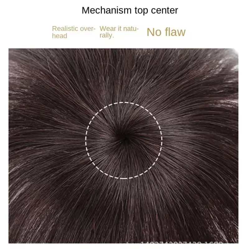 Postiche de cheveux humains Remy fabriquée à la Machine, 6x6CM, légère et respirante, pour femmes, r