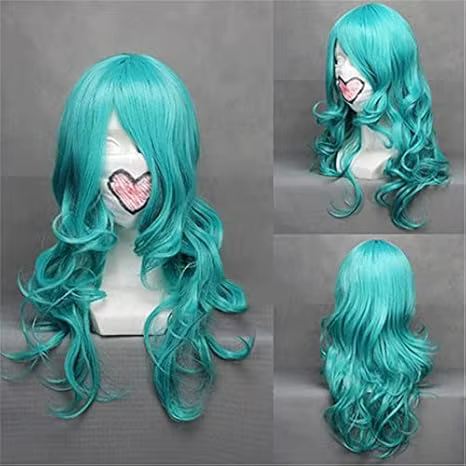 Wiltshire ach Neliel Tu Oderschvank Cosplay Perruque pour Femme, Bleu, Cheveux Synthétiques Longs On