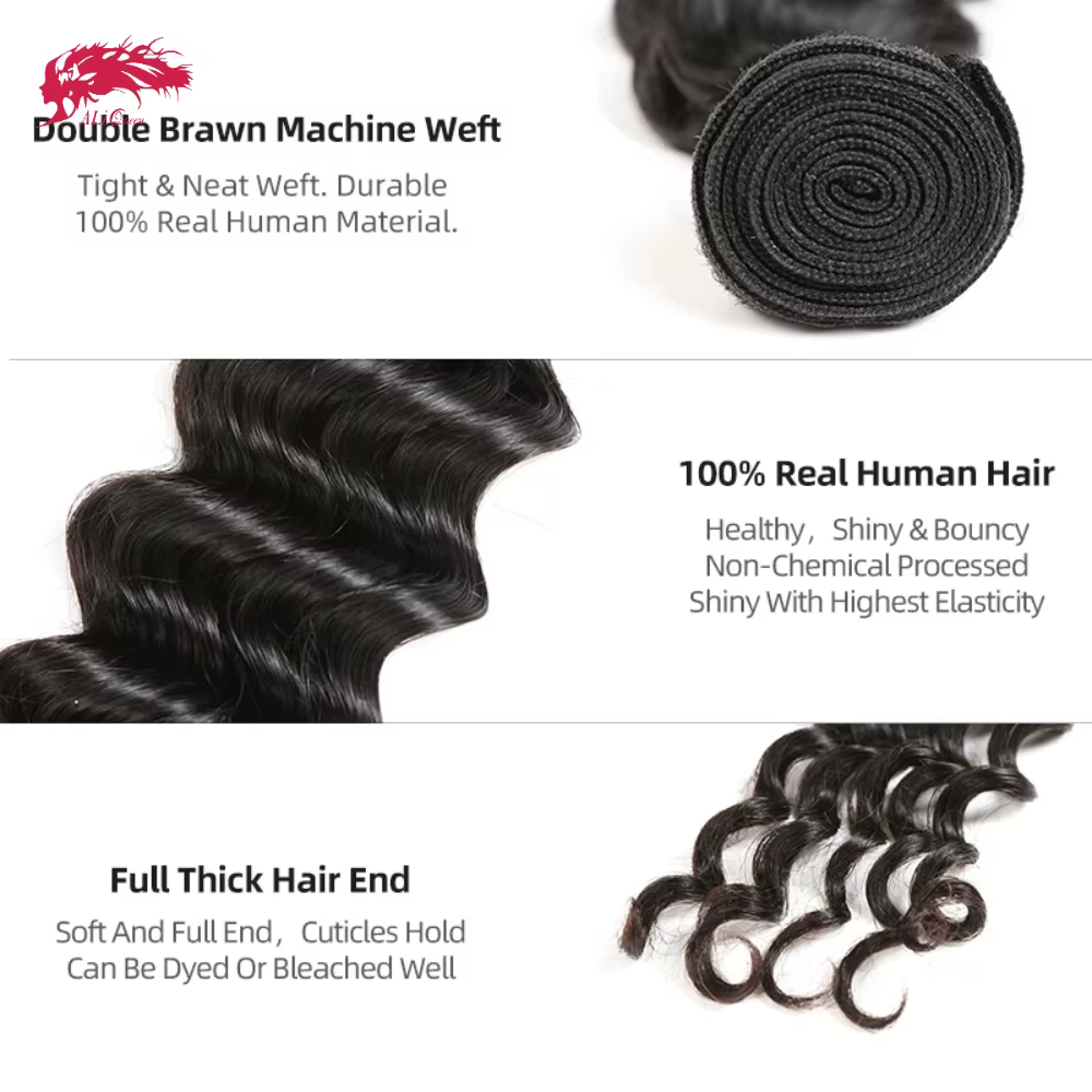 Tissage en lot brésilien naturel vierges bruts-Ali Queen Hair, cheveux humains, document naturel, 10